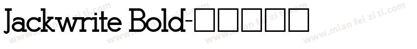 Jackwrite Bold字体转换